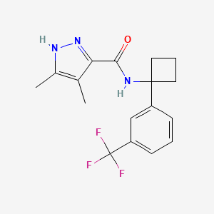 4,5-dimethyl-N-[1-[3-(trifluoromethyl)phenyl]cyclobutyl]-1H-pyrazole-3-carboxamide