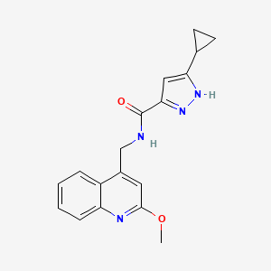 5-cyclopropyl-N-[(2-methoxyquinolin-4-yl)methyl]-1H-pyrazole-3-carboxamide