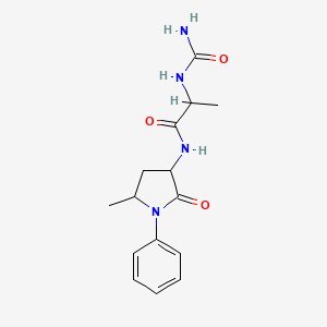 2-(carbamoylamino)-N-(5-methyl-2-oxo-1-phenylpyrrolidin-3-yl)propanamide