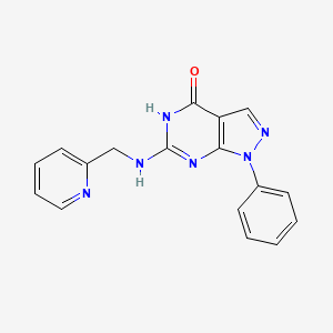 1-phenyl-6-(pyridin-2-ylmethylamino)-5H-pyrazolo[3,4-d]pyrimidin-4-one