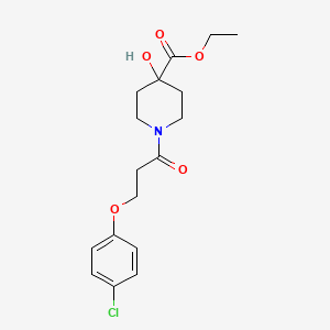 Ethyl 1-[3-(4-chlorophenoxy)propanoyl]-4-hydroxypiperidine-4-carboxylate