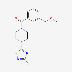 [3-(Methoxymethyl)phenyl]-[4-(3-methyl-1,2,4-thiadiazol-5-yl)piperazin-1-yl]methanone