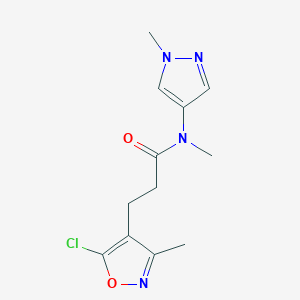 3-(5-chloro-3-methyl-1,2-oxazol-4-yl)-N-methyl-N-(1-methylpyrazol-4-yl)propanamide