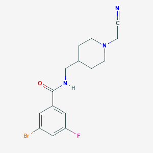 3-bromo-N-[[1-(cyanomethyl)piperidin-4-yl]methyl]-5-fluorobenzamide