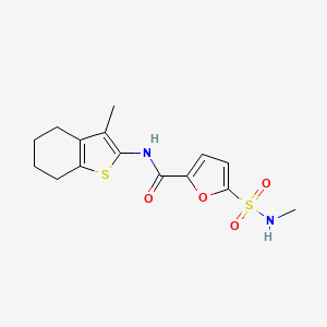 5-(methylsulfamoyl)-N-(3-methyl-4,5,6,7-tetrahydro-1-benzothiophen-2-yl)furan-2-carboxamide