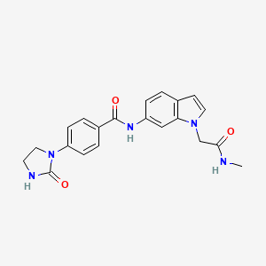 N-[1-[2-(methylamino)-2-oxoethyl]indol-6-yl]-4-(2-oxoimidazolidin-1-yl)benzamide