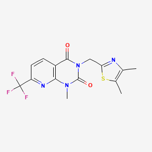 3-[(4,5-Dimethyl-1,3-thiazol-2-yl)methyl]-1-methyl-7-(trifluoromethyl)pyrido[2,3-d]pyrimidine-2,4-dione