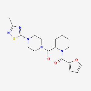 [1-(Furan-2-carbonyl)piperidin-2-yl]-[4-(3-methyl-1,2,4-thiadiazol-5-yl)piperazin-1-yl]methanone