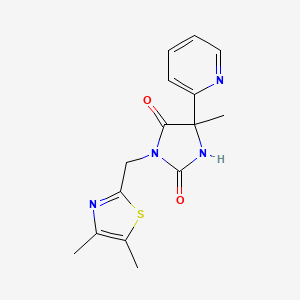 3-[(4,5-Dimethyl-1,3-thiazol-2-yl)methyl]-5-methyl-5-pyridin-2-ylimidazolidine-2,4-dione