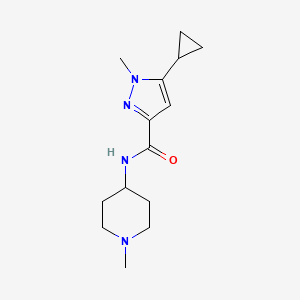 5-cyclopropyl-1-methyl-N-(1-methylpiperidin-4-yl)pyrazole-3-carboxamide