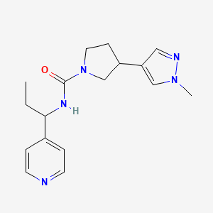 3-(1-methylpyrazol-4-yl)-N-(1-pyridin-4-ylpropyl)pyrrolidine-1-carboxamide