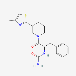 [1-[3-(4-Methyl-1,3-thiazol-2-yl)piperidin-1-yl]-1-oxo-3-phenylpropan-2-yl]urea