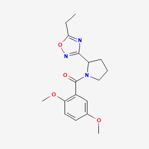 (2,5-Dimethoxyphenyl)-[2-(5-ethyl-1,2,4-oxadiazol-3-yl)pyrrolidin-1-yl]methanone