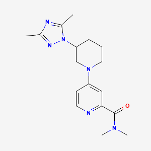 4-[3-(3,5-dimethyl-1,2,4-triazol-1-yl)piperidin-1-yl]-N,N-dimethylpyridine-2-carboxamide