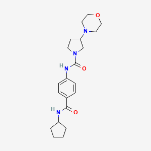 N-[4-(cyclopentylcarbamoyl)phenyl]-3-morpholin-4-ylpyrrolidine-1-carboxamide