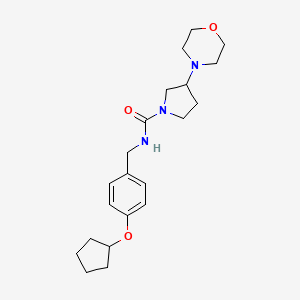 N-[(4-cyclopentyloxyphenyl)methyl]-3-morpholin-4-ylpyrrolidine-1-carboxamide