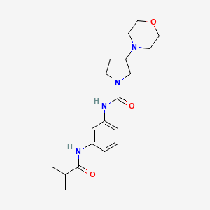 N-[3-(2-methylpropanoylamino)phenyl]-3-morpholin-4-ylpyrrolidine-1-carboxamide