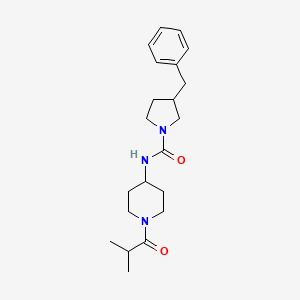 3-benzyl-N-[1-(2-methylpropanoyl)piperidin-4-yl]pyrrolidine-1-carboxamide