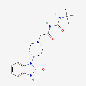 N-(tert-butylcarbamoyl)-2-[4-(2-oxo-3H-benzimidazol-1-yl)piperidin-1-yl]acetamide