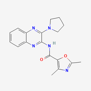 2,4-dimethyl-N-(3-pyrrolidin-1-ylquinoxalin-2-yl)-1,3-oxazole-5-carboxamide