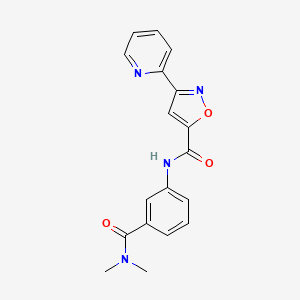 N-[3-(dimethylcarbamoyl)phenyl]-3-pyridin-2-yl-1,2-oxazole-5-carboxamide