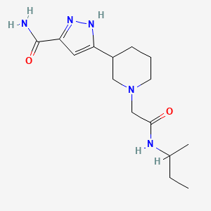 5-[1-[2-(butan-2-ylamino)-2-oxoethyl]piperidin-3-yl]-1H-pyrazole-3-carboxamide