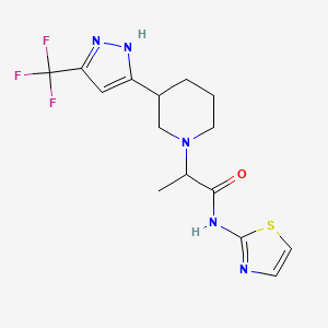 N-(1,3-thiazol-2-yl)-2-[3-[3-(trifluoromethyl)-1H-pyrazol-5-yl]piperidin-1-yl]propanamide