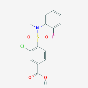 3-Chloro-4-[(2-fluorophenyl)-methylsulfamoyl]benzoic acid