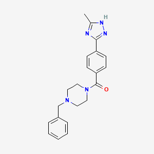 (4-benzylpiperazin-1-yl)-[4-(5-methyl-1H-1,2,4-triazol-3-yl)phenyl]methanone