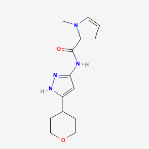 1-methyl-N-[5-(oxan-4-yl)-1H-pyrazol-3-yl]pyrrole-2-carboxamide