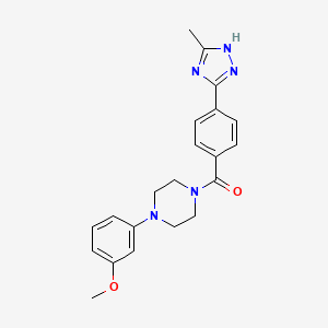 [4-(3-methoxyphenyl)piperazin-1-yl]-[4-(5-methyl-1H-1,2,4-triazol-3-yl)phenyl]methanone