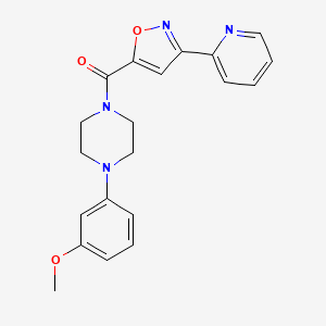 [4-(3-Methoxyphenyl)piperazin-1-yl]-(3-pyridin-2-yl-1,2-oxazol-5-yl)methanone