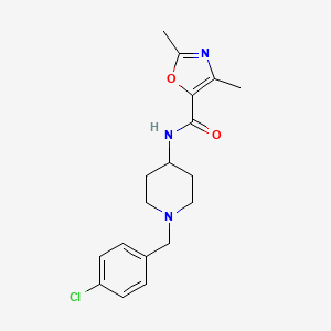 N-[1-[(4-chlorophenyl)methyl]piperidin-4-yl]-2,4-dimethyl-1,3-oxazole-5-carboxamide