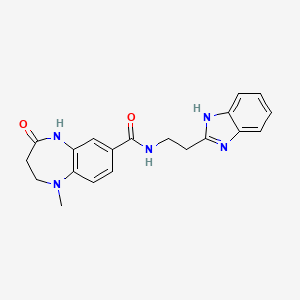 N-[2-(1H-benzimidazol-2-yl)ethyl]-1-methyl-4-oxo-3,5-dihydro-2H-1,5-benzodiazepine-7-carboxamide