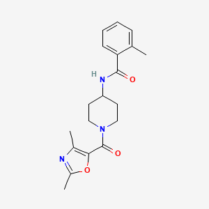 N-[1-(2,4-dimethyl-1,3-oxazole-5-carbonyl)piperidin-4-yl]-2-methylbenzamide