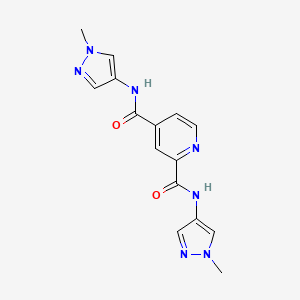 2-N,4-N-bis(1-methylpyrazol-4-yl)pyridine-2,4-dicarboxamide