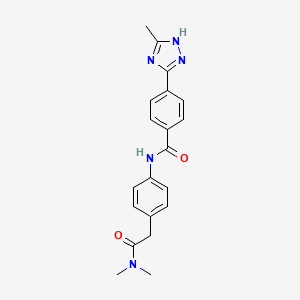 N-[4-[2-(dimethylamino)-2-oxoethyl]phenyl]-4-(5-methyl-1H-1,2,4-triazol-3-yl)benzamide