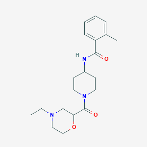 N-[1-(4-ethylmorpholine-2-carbonyl)piperidin-4-yl]-2-methylbenzamide