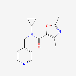 N-cyclopropyl-2,4-dimethyl-N-(pyridin-4-ylmethyl)-1,3-oxazole-5-carboxamide