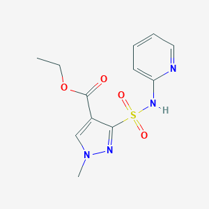B071868 Ethyl 1-methyl-3-((2-pyridinylamino)sulfonyl)-1H-pyrazole-4-carboxylate CAS No. 178880-00-7
