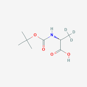 molecular formula C8H15NO4 B071878 D-丙氨酸-3,3,3-D3-N-T-叔丁氧羰基 CAS No. 177614-70-9