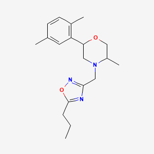 2-(2,5-Dimethylphenyl)-5-methyl-4-[(5-propyl-1,2,4-oxadiazol-3-yl)methyl]morpholine