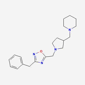 3-Benzyl-5-[[3-(piperidin-1-ylmethyl)pyrrolidin-1-yl]methyl]-1,2,4-oxadiazole