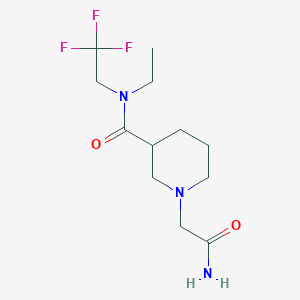 1-(2-amino-2-oxoethyl)-N-ethyl-N-(2,2,2-trifluoroethyl)piperidine-3-carboxamide