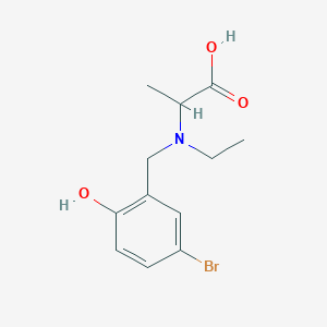 2-[(5-Bromo-2-hydroxyphenyl)methyl-ethylamino]propanoic acid