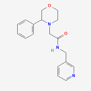 2-(3-phenylmorpholin-4-yl)-N-(pyridin-3-ylmethyl)acetamide