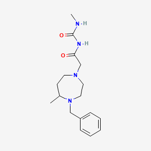 2-(4-benzyl-5-methyl-1,4-diazepan-1-yl)-N-(methylcarbamoyl)acetamide