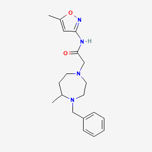 2-(4-benzyl-5-methyl-1,4-diazepan-1-yl)-N-(5-methyl-1,2-oxazol-3-yl)acetamide