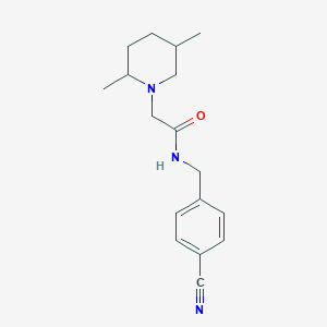 N-[(4-cyanophenyl)methyl]-2-(2,5-dimethylpiperidin-1-yl)acetamide