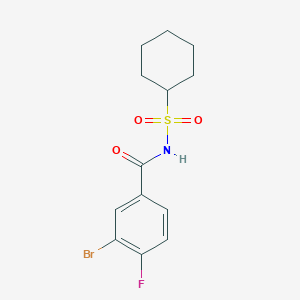 3-bromo-N-cyclohexylsulfonyl-4-fluorobenzamide